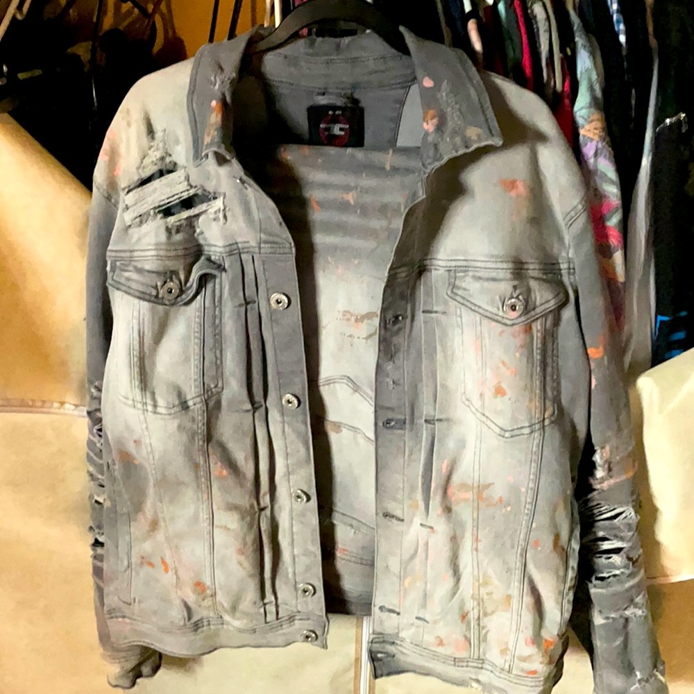 denim jacket and jean set with Liberty hoody